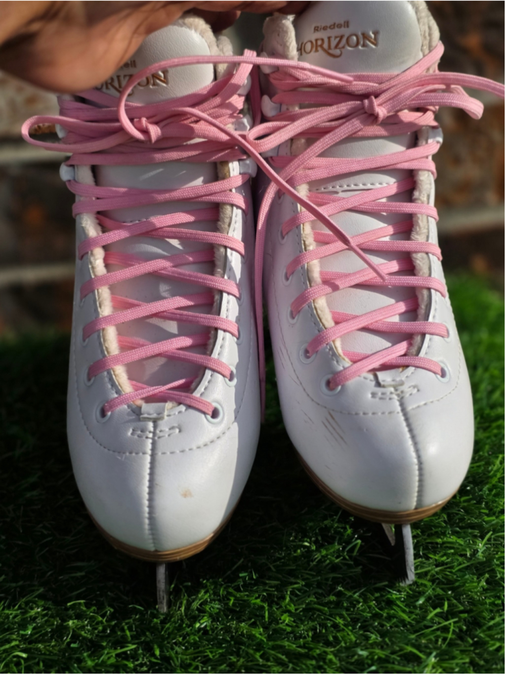 Riedel Horizon Ice Skates White and Pink Jr. Size 13
